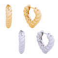 14K Gold-Dipped Twisted Heart Huggie Earrings - Adult & Kids T-Shirts, Sweatshirts & Hoodies apparel design preview 1