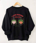 I Love Hanging with You Valentine'S Day Plant Lover - Adult & Kids T-Shirts, Sweatshirts & Hoodies apparel design preview 1