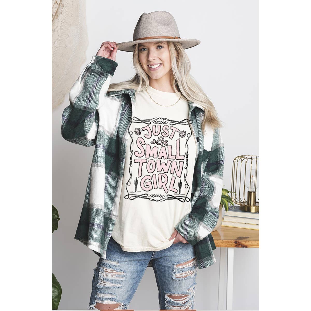 Just Small Town Girl Graphic - Adult & Kids T-Shirts, Sweatshirts & Hoodies apparel design preview 1
