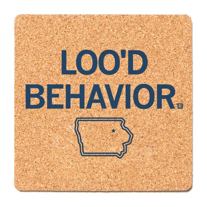 Loo'd Behavior Cork Coaster - Adult & Kids T-Shirts, Sweatshirts & Hoodies apparel design preview 1