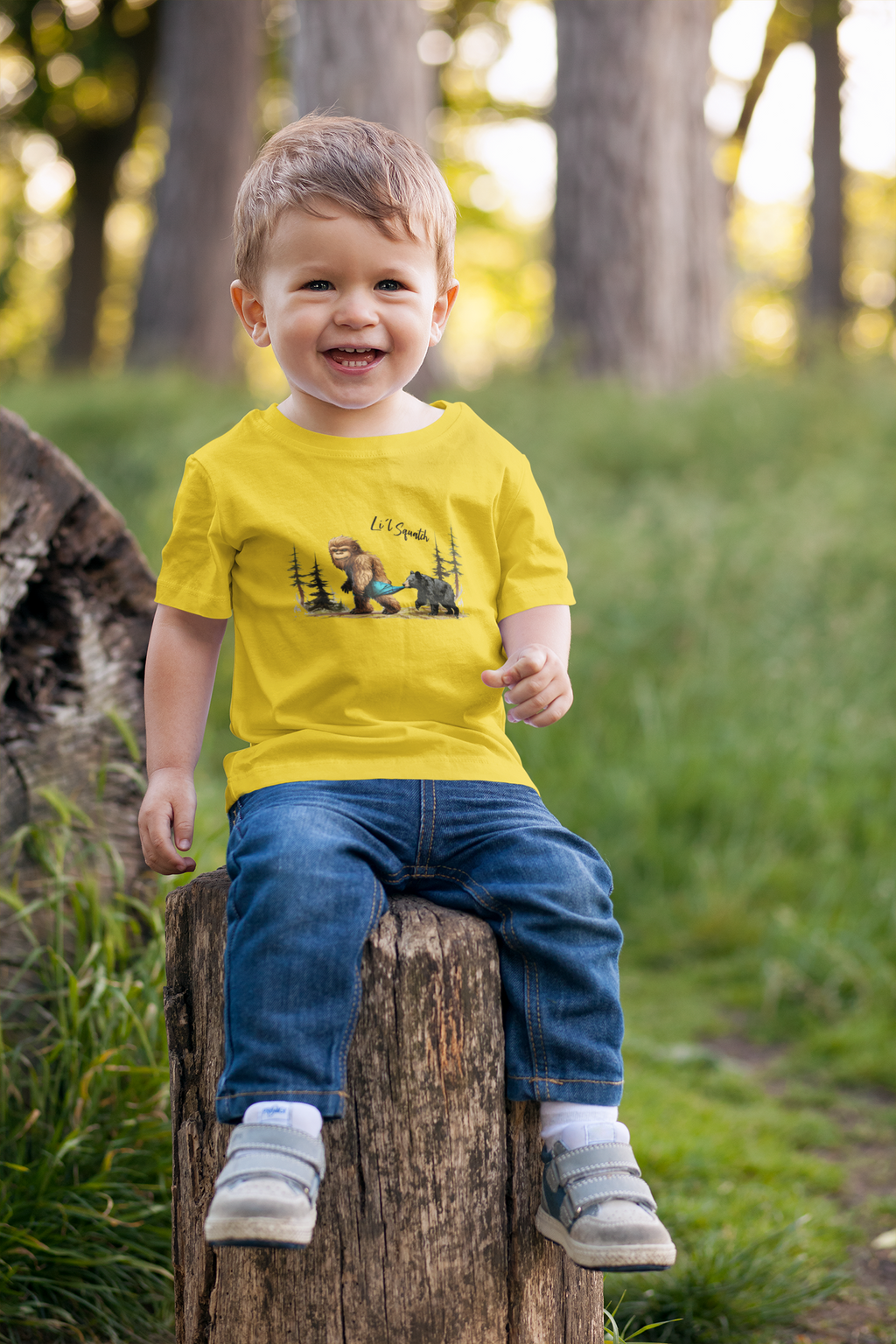 Li'l Squatch Toddler Yellow - Adult & Kids T-Shirts, Sweatshirts & Hoodies apparel design preview 1