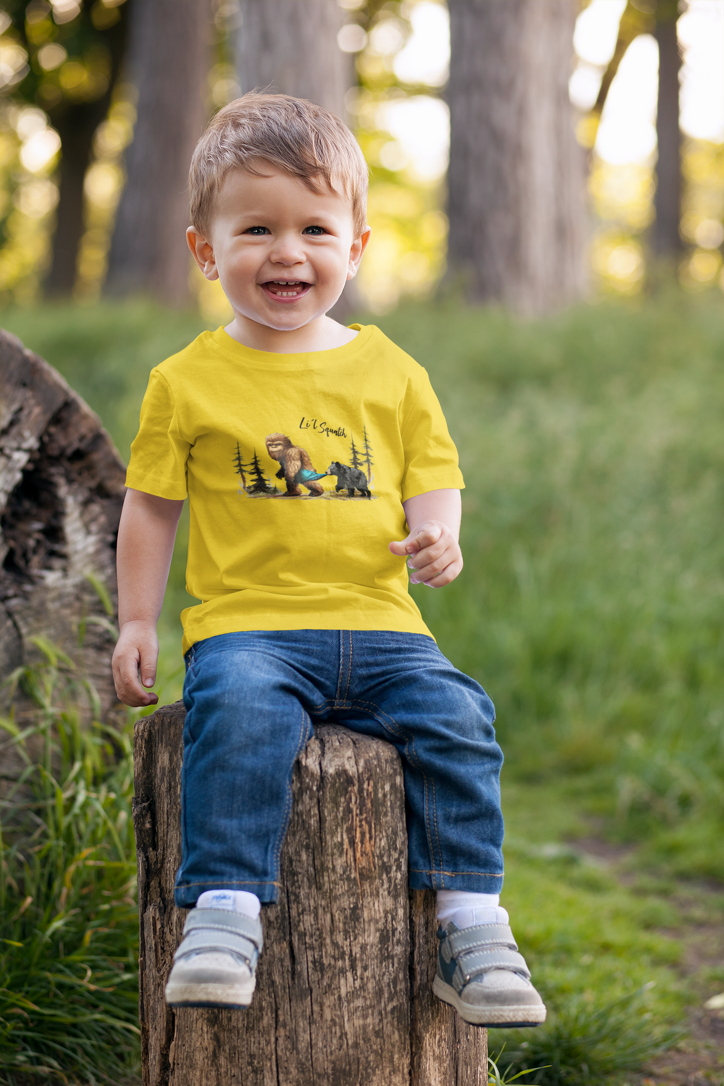 Li'l Squatch Toddler Yellow - Adult & Kids T-Shirts, Sweatshirts & Hoodies apparel design preview 1