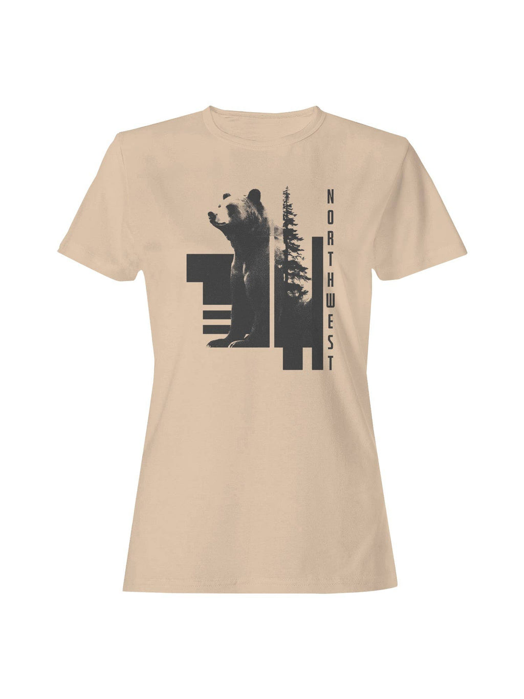 Northwest Bear and Forest Silhouette Women's - Adult & Kids T-Shirts, Sweatshirts & Hoodies apparel design preview 1