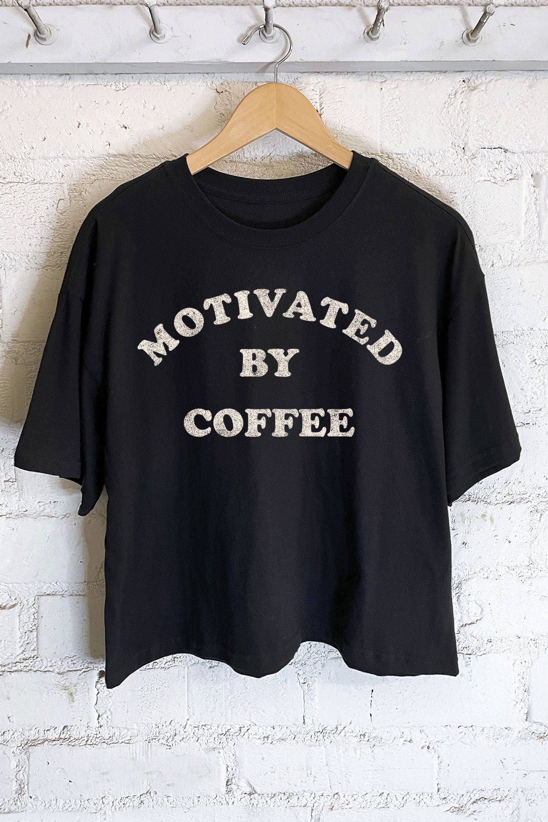 Motivated By Coffee - Adult & Kids T-Shirts, Sweatshirts & Hoodies apparel design preview 1