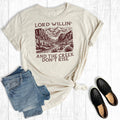 Western Lord Willing and the Creek Don't Rise Graphic - Adult & Kids T-Shirts, Sweatshirts & Hoodies apparel design preview 1