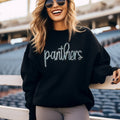 Panthers Sequin Patch Black Crewneck - Adult & Kids T-Shirts, Sweatshirts & Hoodies apparel design preview 1