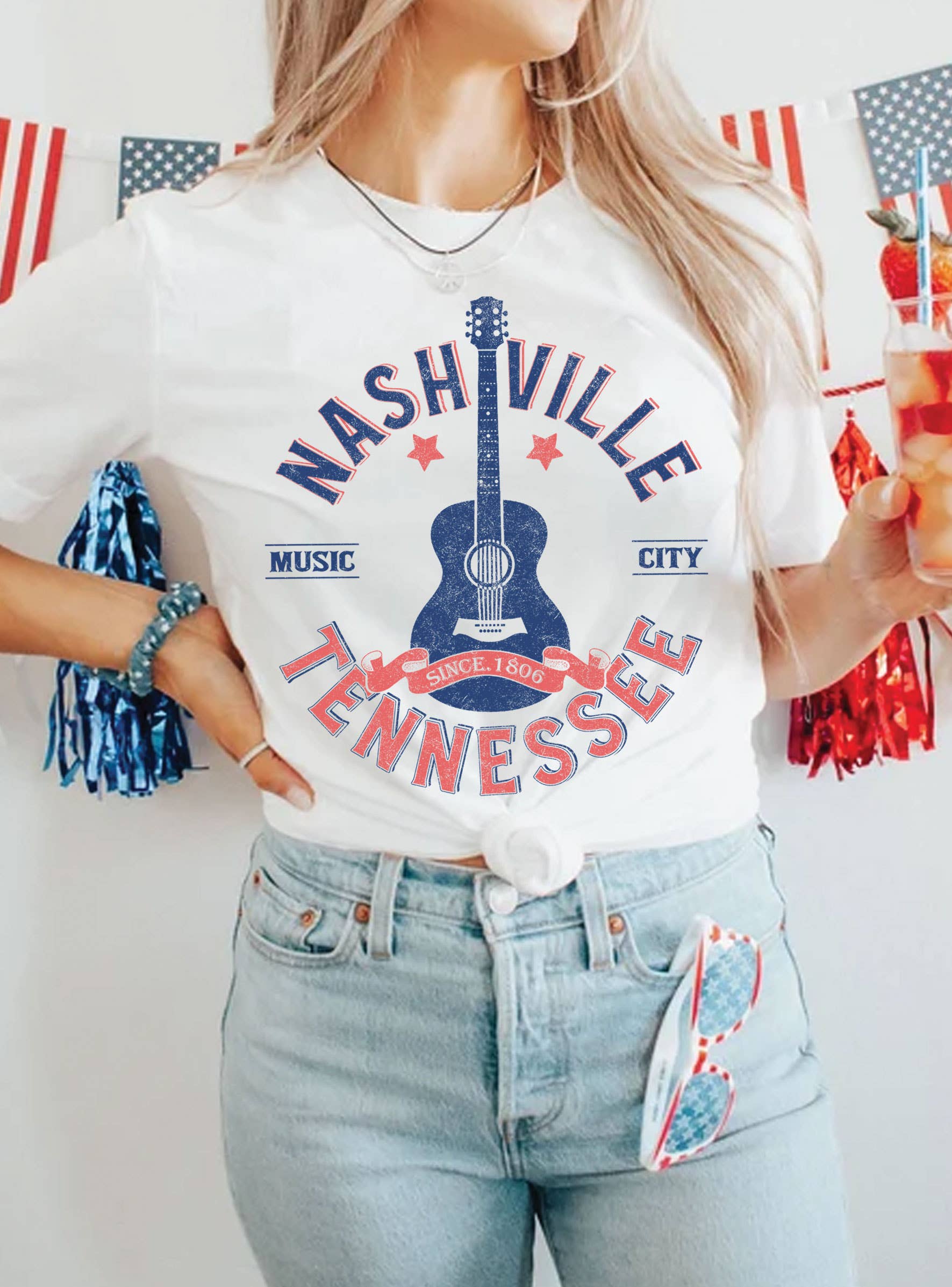 Nashville Tennessee Music City Graphic - Adult & Kids T-Shirts, Sweatshirts & Hoodies apparel design preview 1