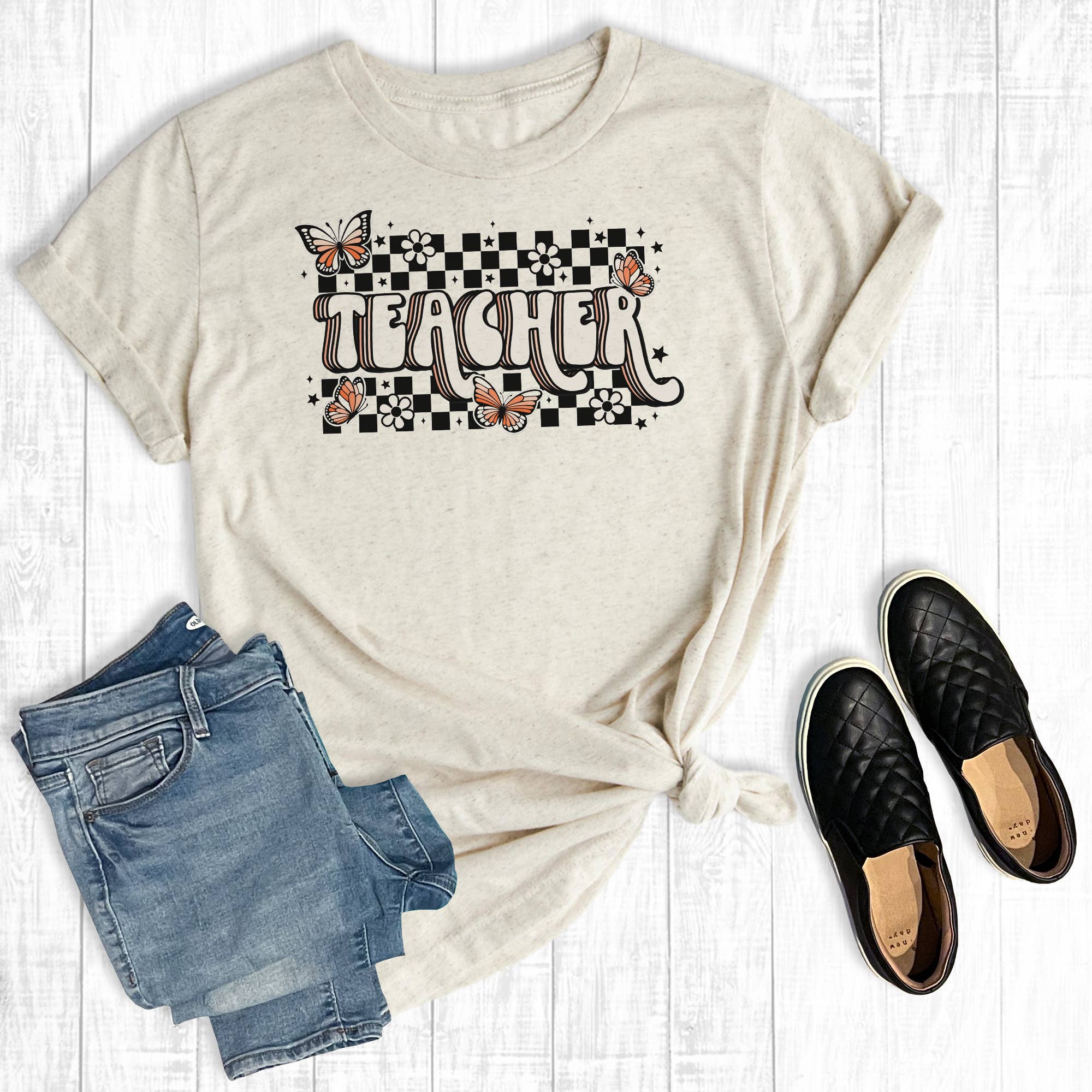 Butterfly Teacher - Adult & Kids T-Shirts, Sweatshirts & Hoodies apparel design preview 1
