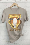 Cowboy Country Cow Skull Graphic - Adult & Kids T-Shirts, Sweatshirts & Hoodies apparel design preview 1