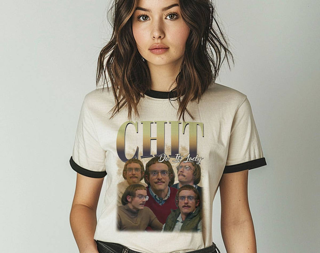 Chit Do It Lady Funny Meme Ringer - Adult & Kids T-Shirts, Sweatshirts & Hoodies apparel design preview 1