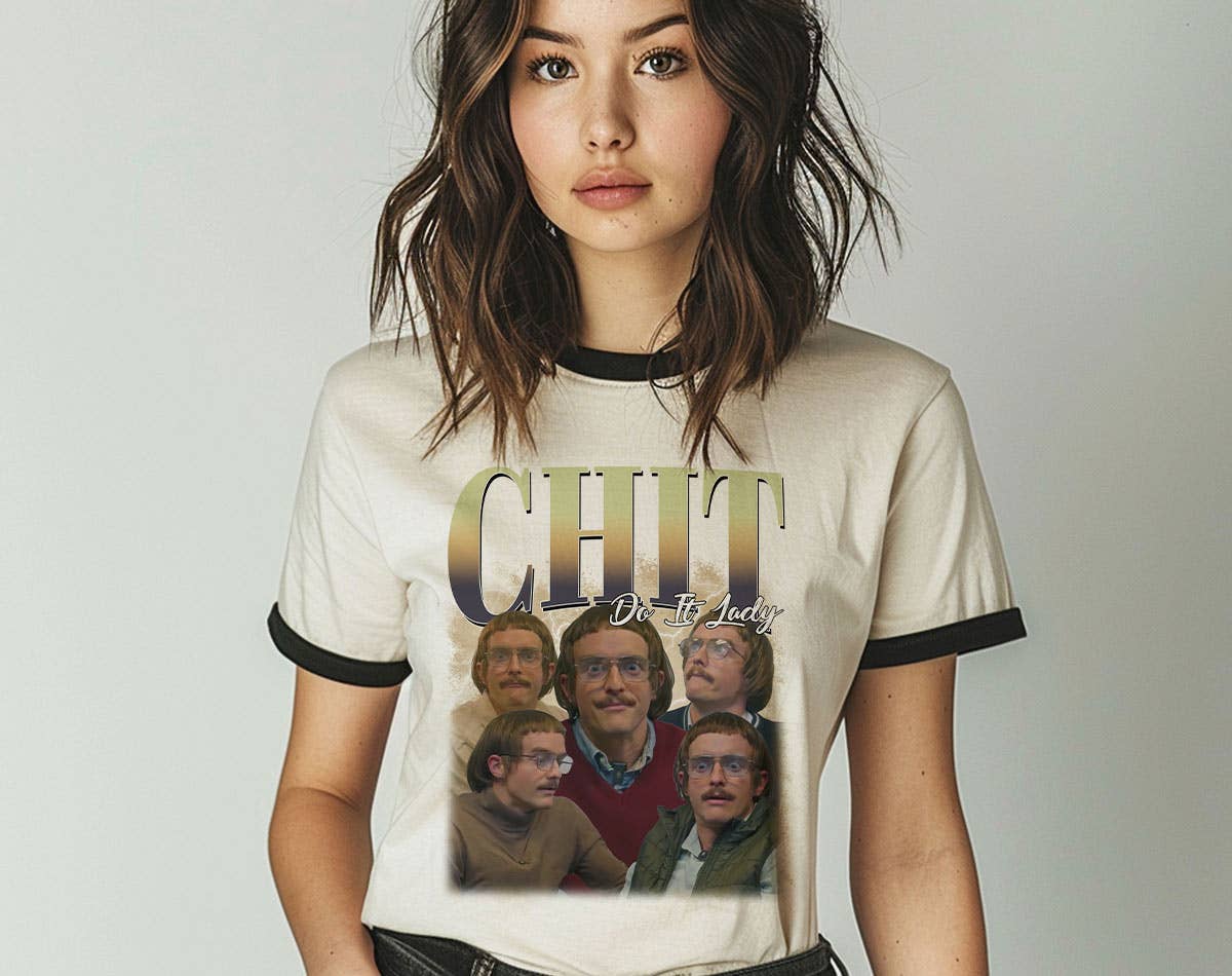 Chit Do It Lady Funny Meme Ringer - Adult & Kids T-Shirts, Sweatshirts & Hoodies apparel design preview 1