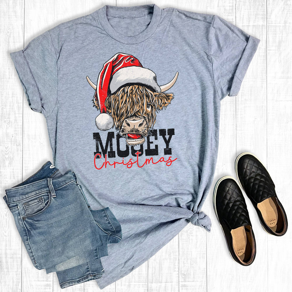 Mooey Christmas Cow - Adult & Kids T-Shirts, Sweatshirts & Hoodies apparel design preview 1