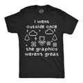 I Went Outside Once the Graphics Werent Great Men's - Adult & Kids T-Shirts, Sweatshirts & Hoodies apparel design preview 1