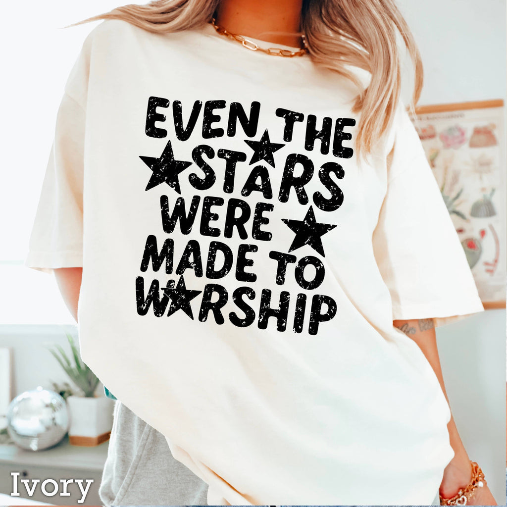 Even the Stars Were Made Christian Comfort Color - Adult & Kids T-Shirts, Sweatshirts & Hoodies apparel design preview 1