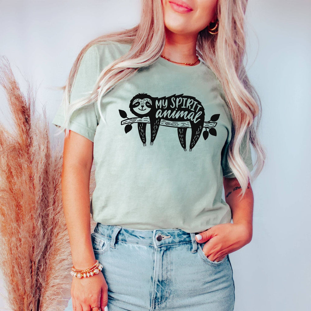 My Spirit Animal Sloth Graphic Tee103(Dtf) - Adult & Kids T-Shirts, Sweatshirts & Hoodies apparel design preview 1