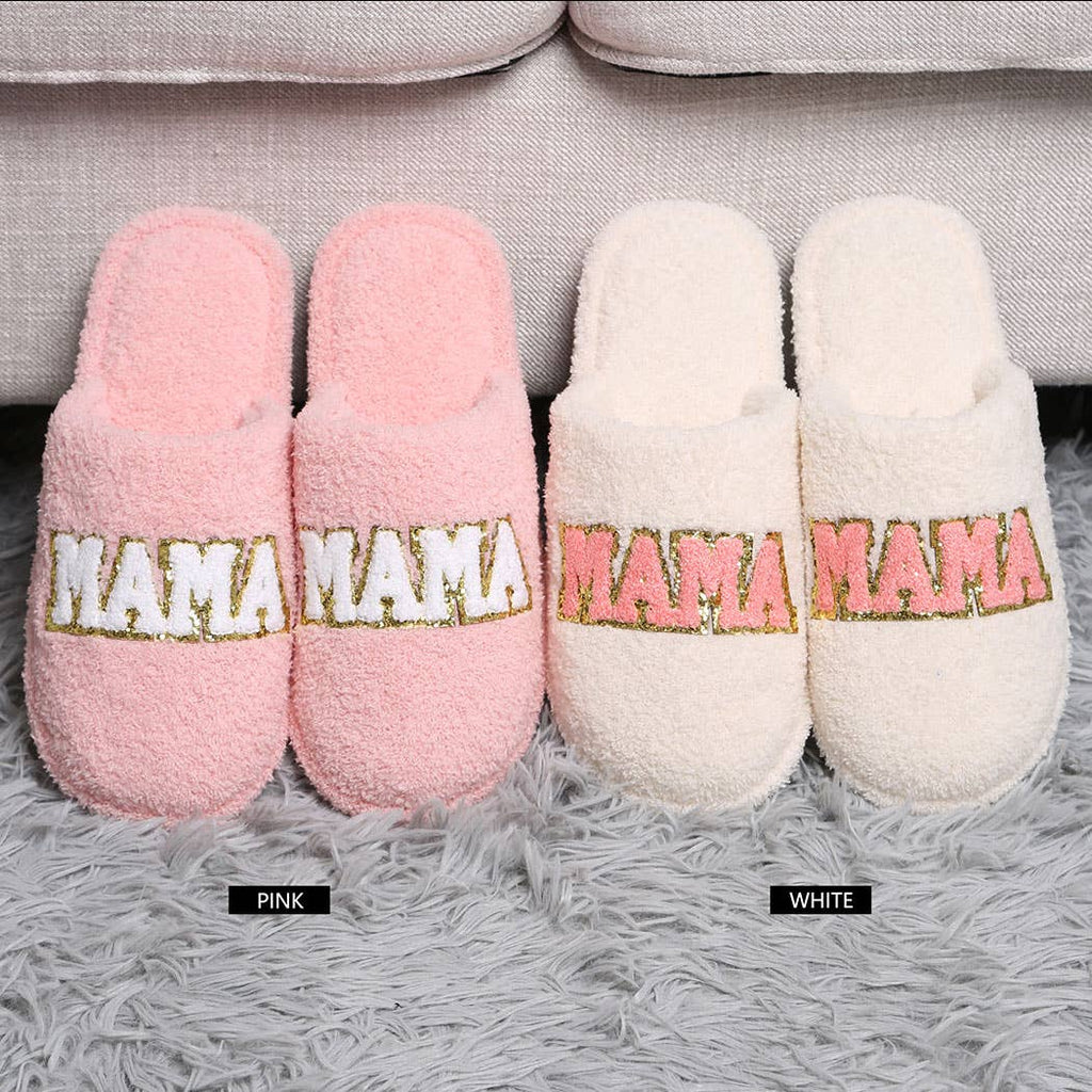 Mama Chenille Patched Home Slippers - Adult & Kids T-Shirts, Sweatshirts & Hoodies apparel design preview 1