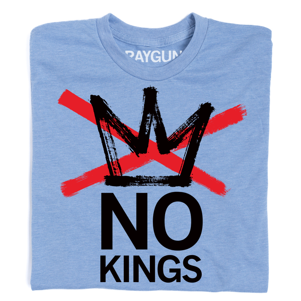 No Kings Logo Blue - Adult & Kids T-Shirts, Sweatshirts & Hoodies apparel design preview 1