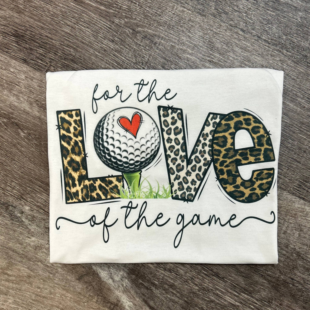 For the Love of Game Golf Leopard On White - Adult & Kids T-Shirts, Sweatshirts & Hoodies apparel design preview 1