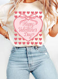 Happy Valentines Day Ribbon Bow Heart Graphic - Adult & Kids T-Shirts, Sweatshirts & Hoodies apparel design preview 1