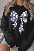Baseball Coquette Bow Graphic Brushed - Adult & Kids T-Shirts, Sweatshirts & Hoodies apparel design preview 1