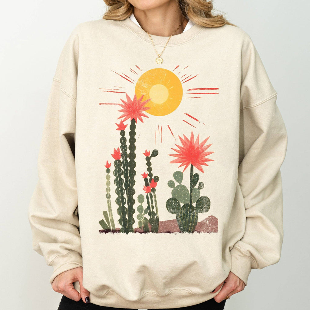 Desert Cactus, Sun Succulent, Western, Plants, - Adult & Kids T-Shirts, Sweatshirts & Hoodies apparel design preview 1