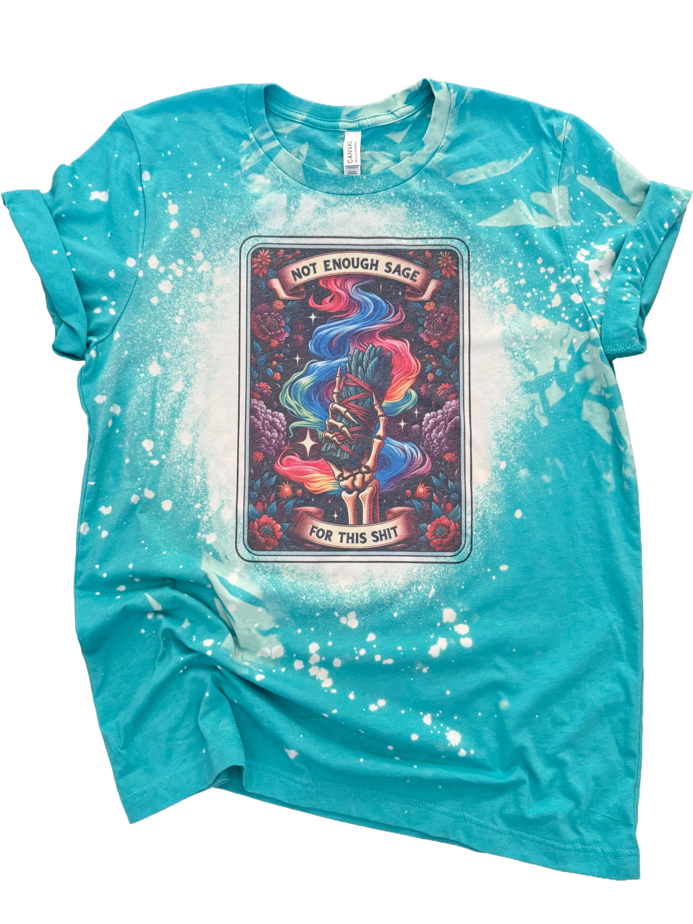 Not Enough Sage Skeleton Tarot Card Bleached - Adult & Kids T-Shirts, Sweatshirts & Hoodies apparel design preview 1