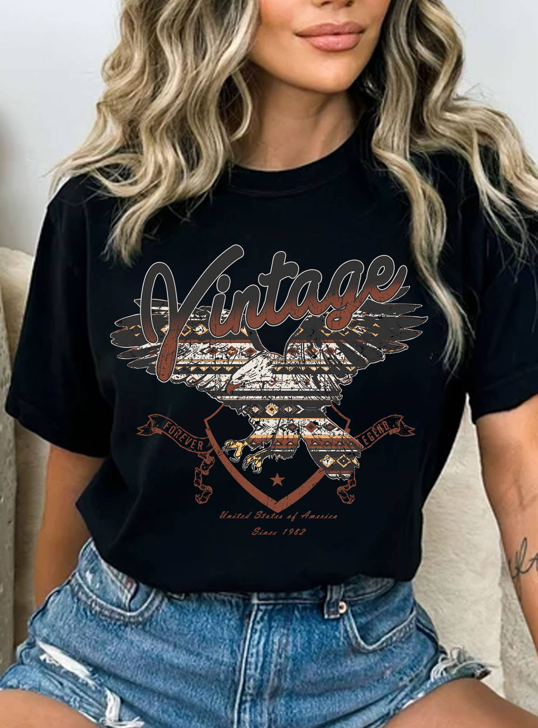 Vintage Eagle Graphic - Adult & Kids T-Shirts, Sweatshirts & Hoodies apparel design preview 1