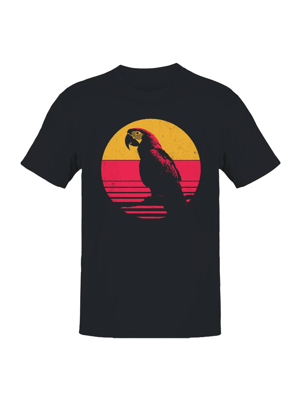 Retro Sunset Parrot Silhouette Men's - Adult & Kids T-Shirts, Sweatshirts & Hoodies apparel design preview 1