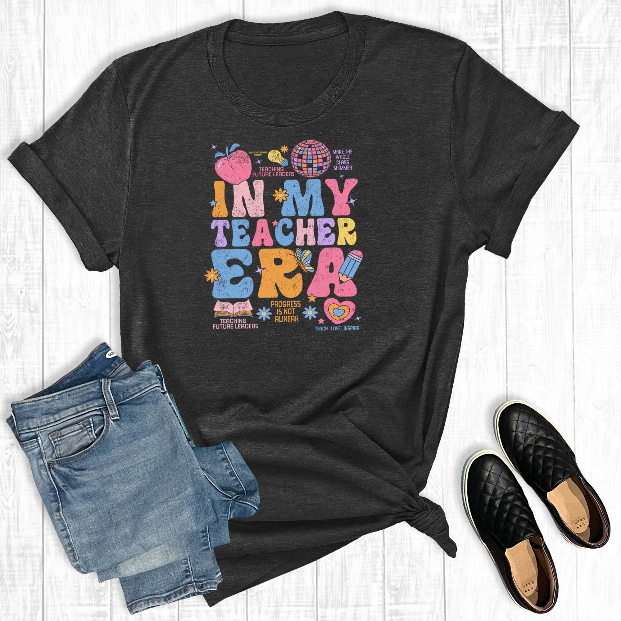 Retro in My Teacher Era - Adult & Kids T-Shirts, Sweatshirts & Hoodies apparel design preview 1