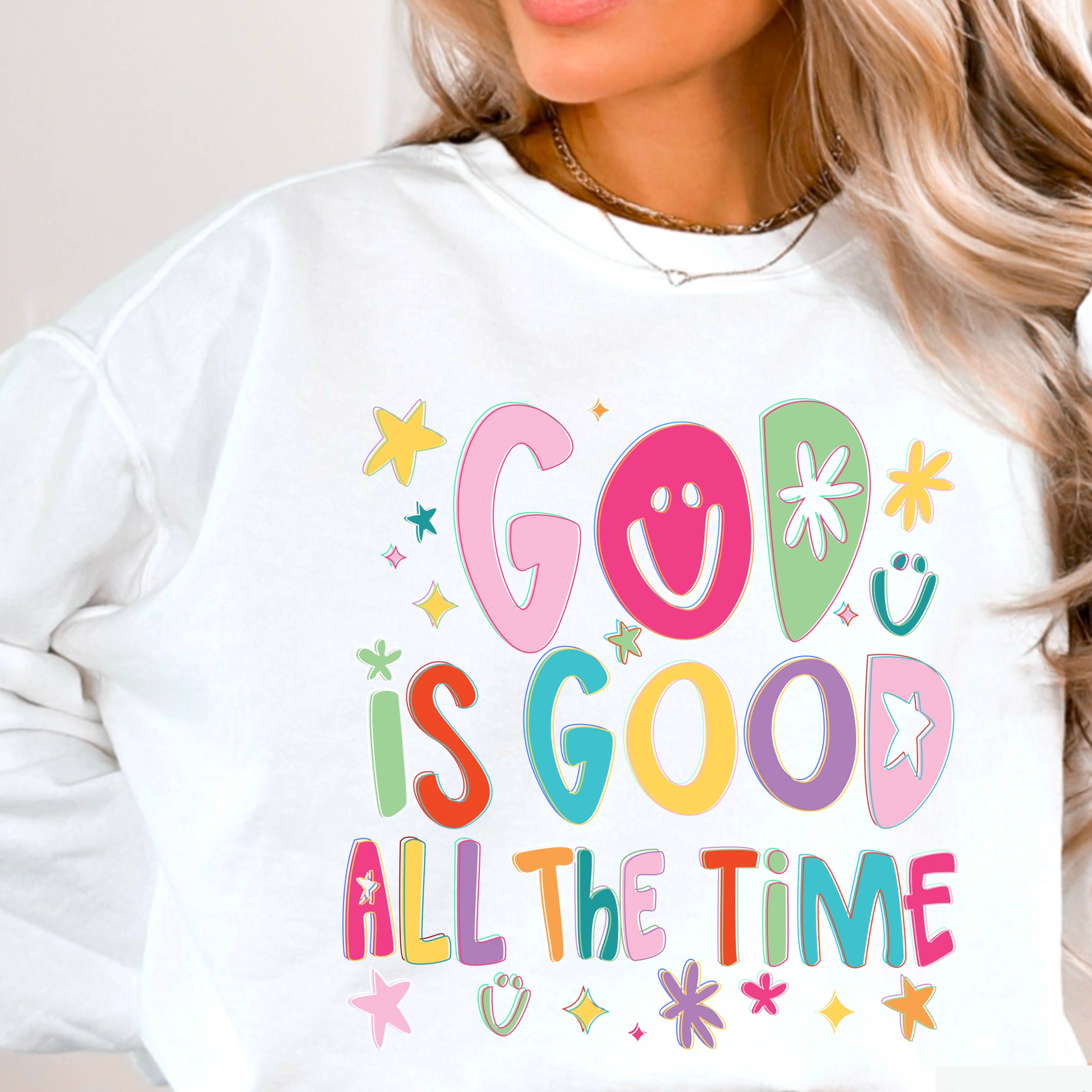 God Is Good All the Time Christian Gildan - Adult & Kids T-Shirts, Sweatshirts & Hoodies apparel design preview 1