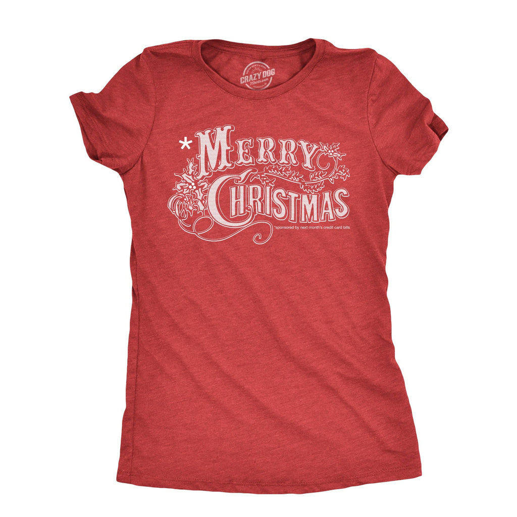 Merry Christmas Credit Card Women's - Adult & Kids T-Shirts, Sweatshirts & Hoodies apparel design preview 1