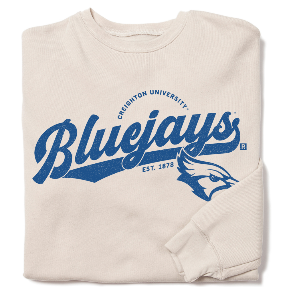 Bluejays Script Logo Crew - Adult & Kids T-Shirts, Sweatshirts & Hoodies apparel design preview 1