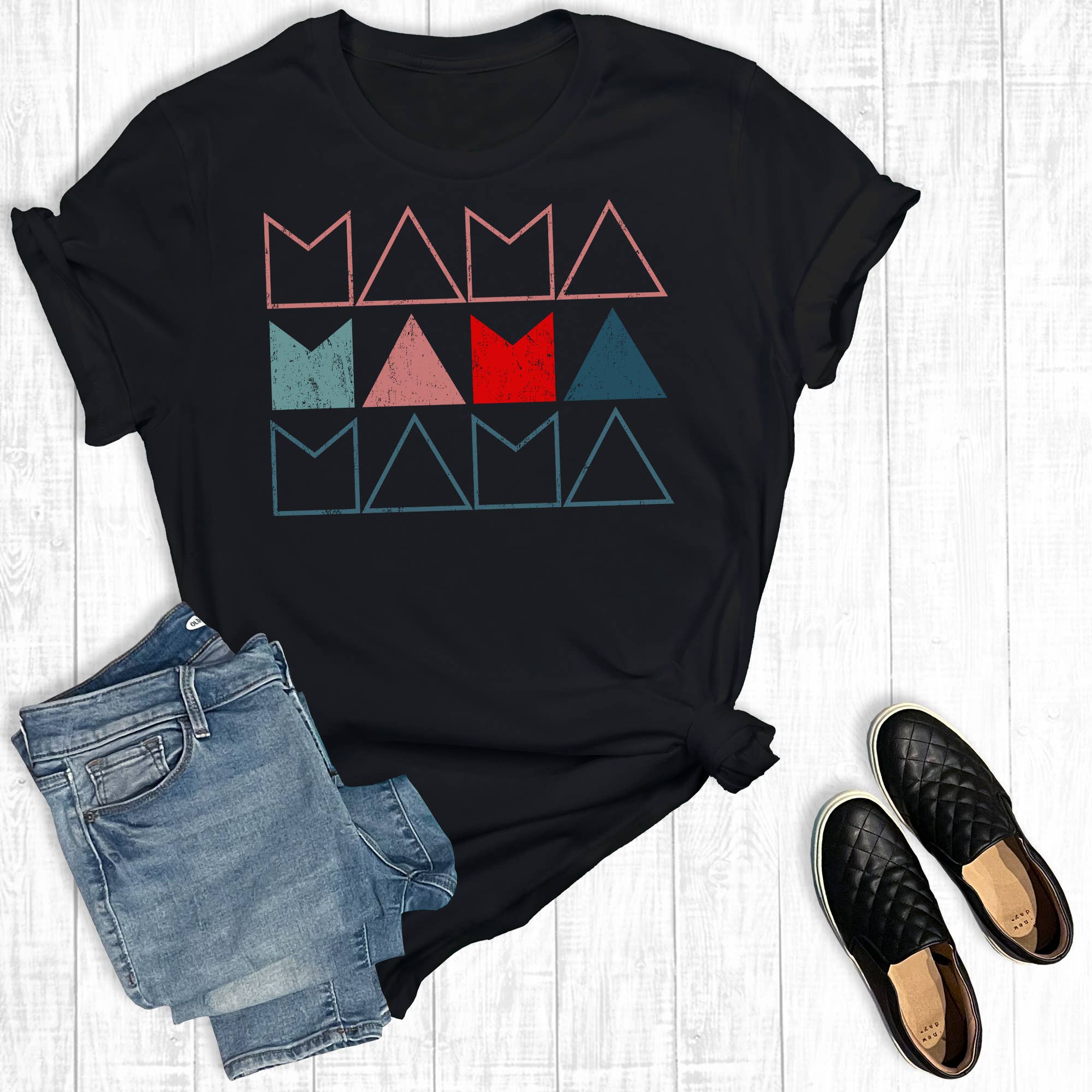Abstract Geometric Mama Graphic - Adult & Kids T-Shirts, Sweatshirts & Hoodies apparel design preview 1