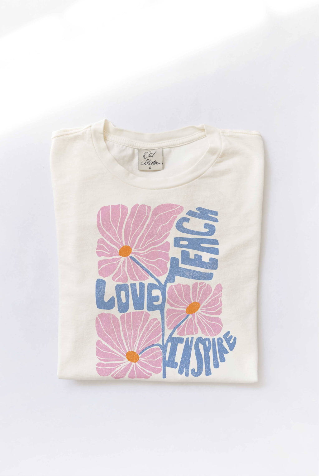 Teach Love Inspire Mineral Washed Graphic Top - Adult & Kids T-Shirts, Sweatshirts & Hoodies apparel design preview 1