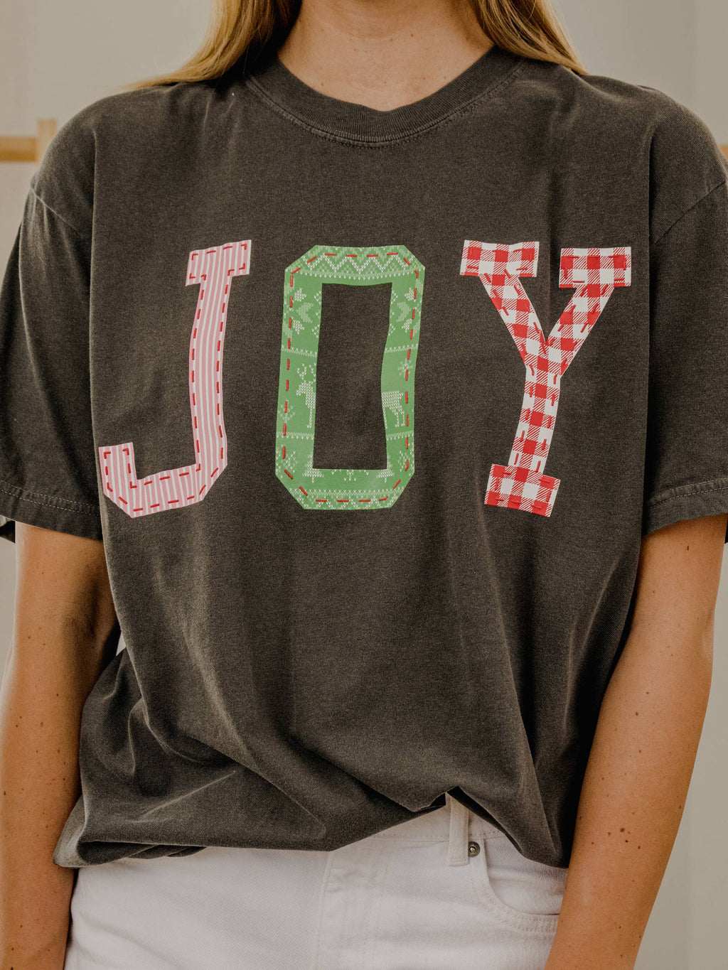 Christmas Holiday Joy Quilted Puff Ink Pepper Cc - Adult & Kids T-Shirts, Sweatshirts & Hoodies apparel design preview 1