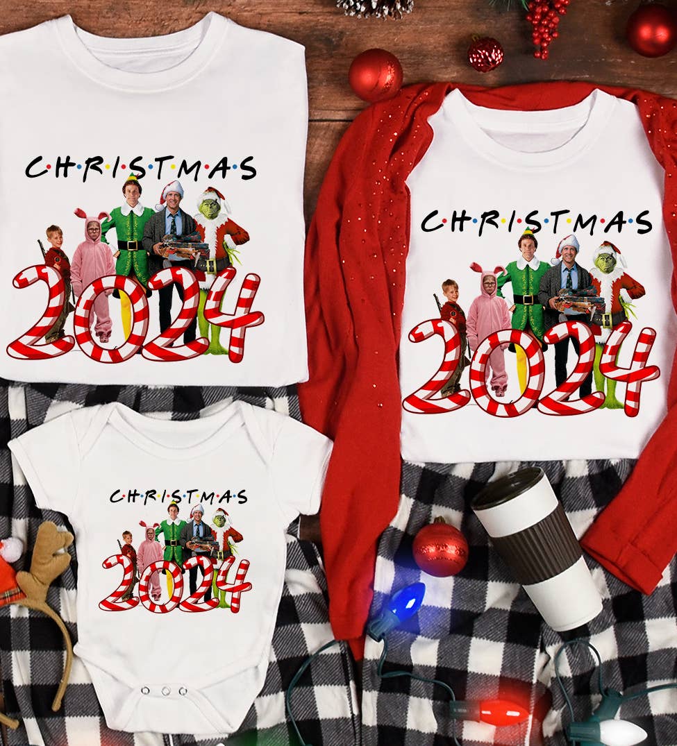 Christmas 2024 Buddy Grinch Family Pajama - Adult & Kids T-Shirts, Sweatshirts & Hoodies apparel design preview 1