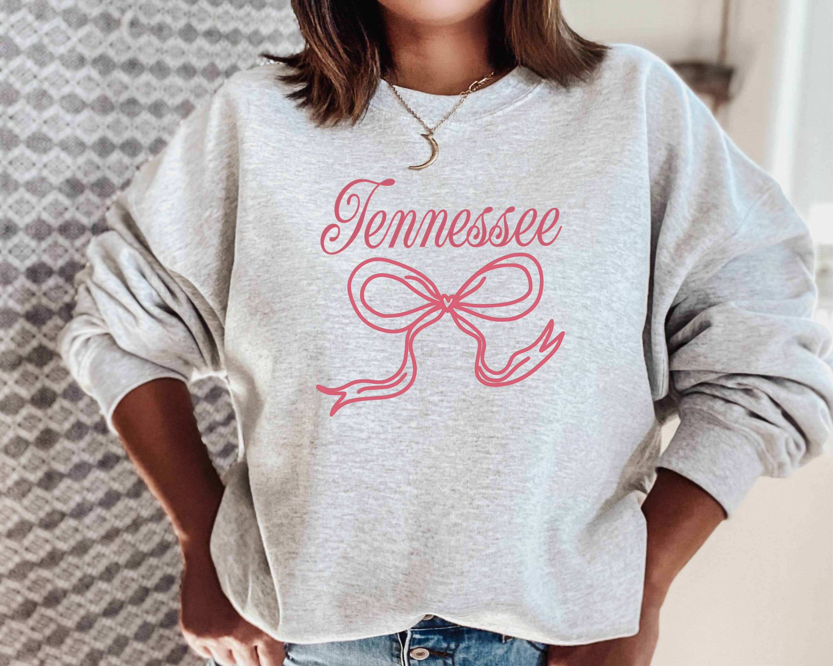 Bow Tennessee Coquette, Girly - Adult & Kids T-Shirts, Sweatshirts & Hoodies apparel design preview 1