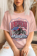 Motorcycle America Flag Mineral Graphic - Adult & Kids T-Shirts, Sweatshirts & Hoodies apparel design preview 1