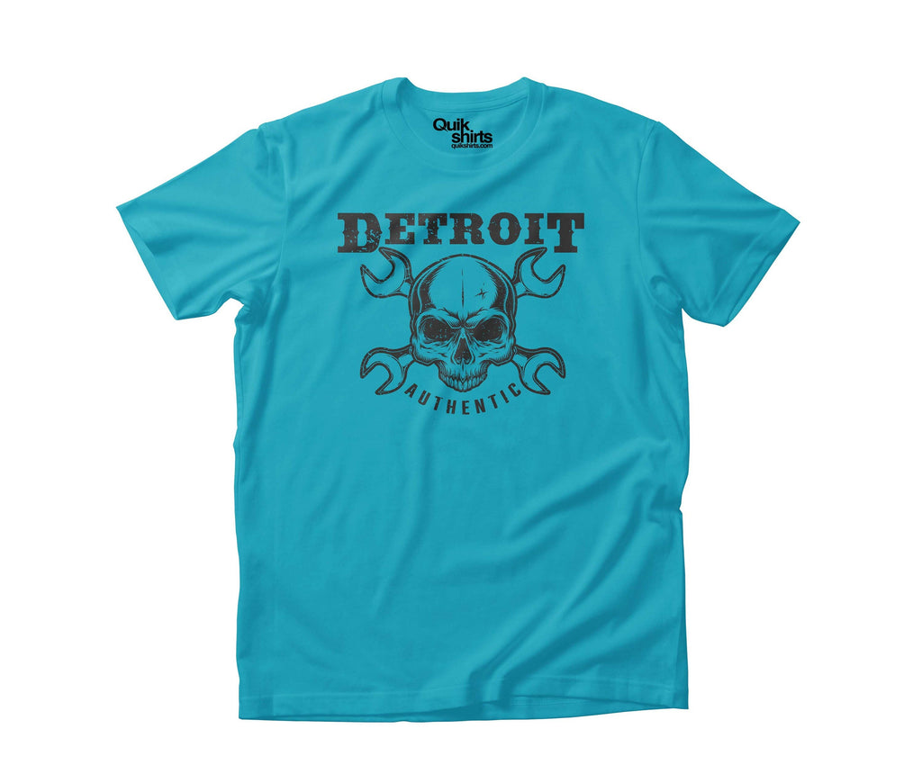 Detroit Skull Cross Wrenches Premium Custom - Adult & Kids T-Shirts, Sweatshirts & Hoodies apparel design preview 1