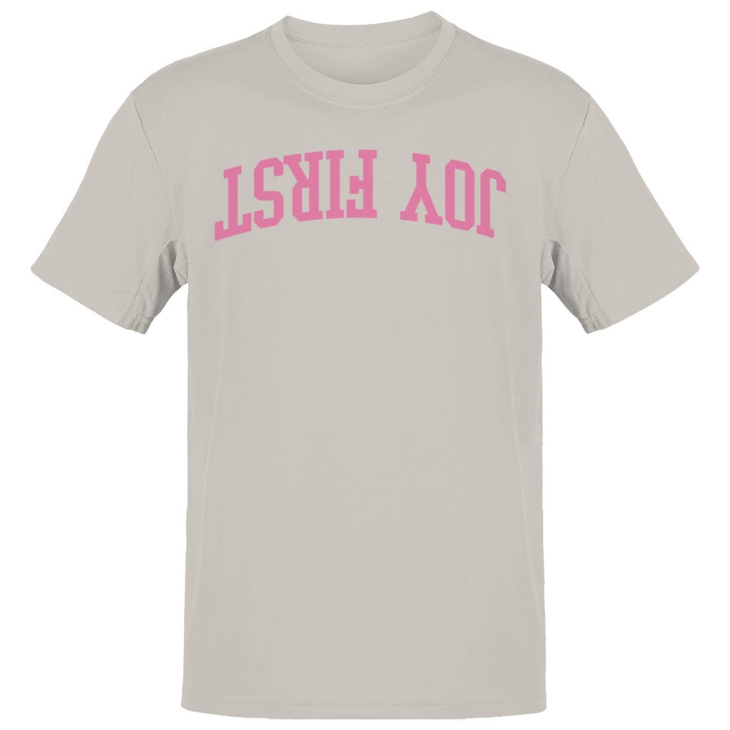 Joy First Motivational Arched Text Men's - Adult & Kids T-Shirts, Sweatshirts & Hoodies apparel design preview 1