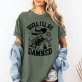 Well I'll Be Damned, Halloween, Comfort Colors - Adult & Kids T-Shirts, Sweatshirts & Hoodies apparel design preview 1