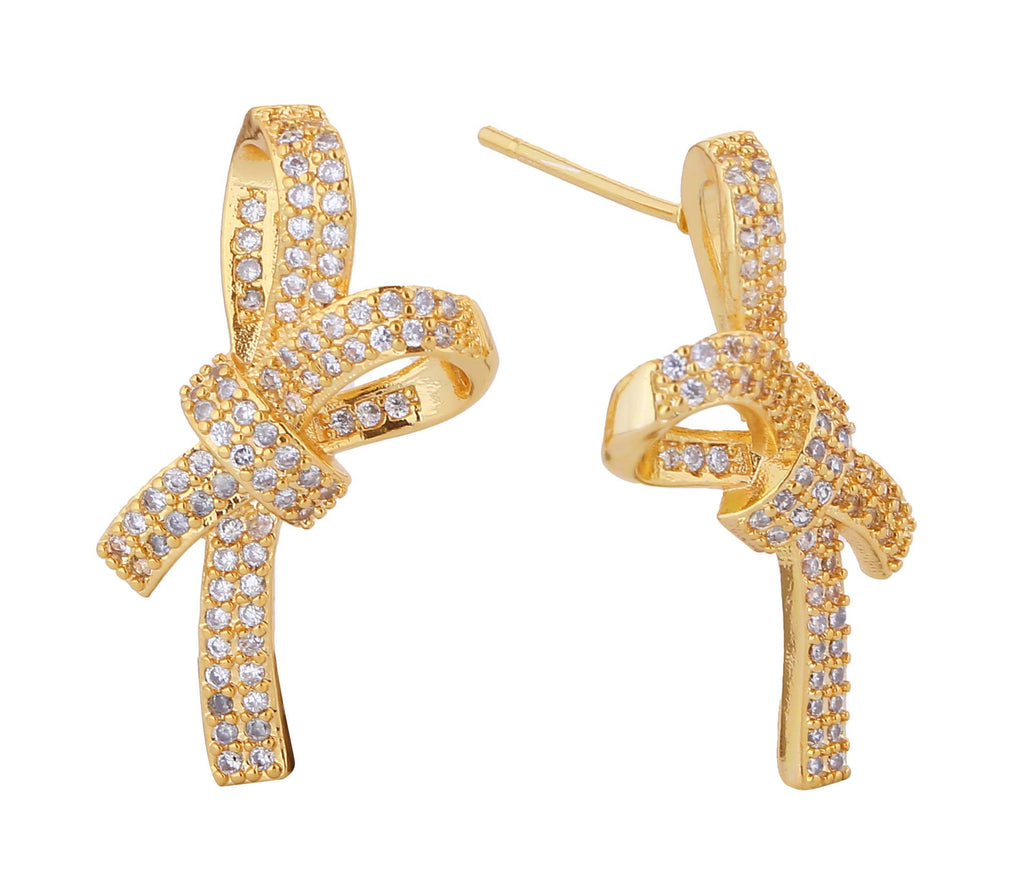 14K Gold Dipped Knotted Design Post Earrings - Adult & Kids T-Shirts, Sweatshirts & Hoodies apparel design preview 1