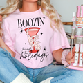 Boozin Through the Holidays Christmas Gildan Graphic - Adult & Kids T-Shirts, Sweatshirts & Hoodies apparel design preview 1