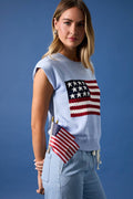 Round Neck Wide Shoulder USA Flag Sweater - Adult & Kids T-Shirts, Sweatshirts & Hoodies apparel design preview 1