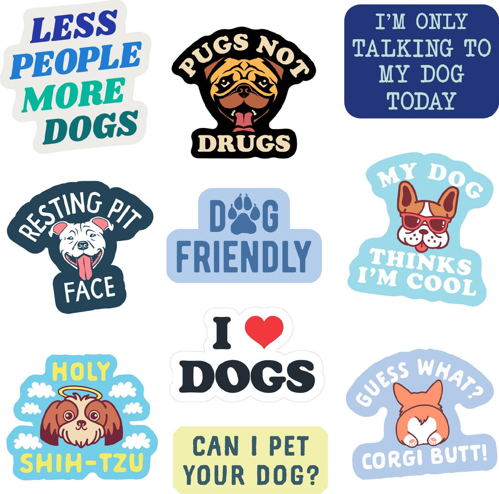 Dog Stickers - Adult & Kids T-Shirts, Sweatshirts & Hoodies apparel design preview 1