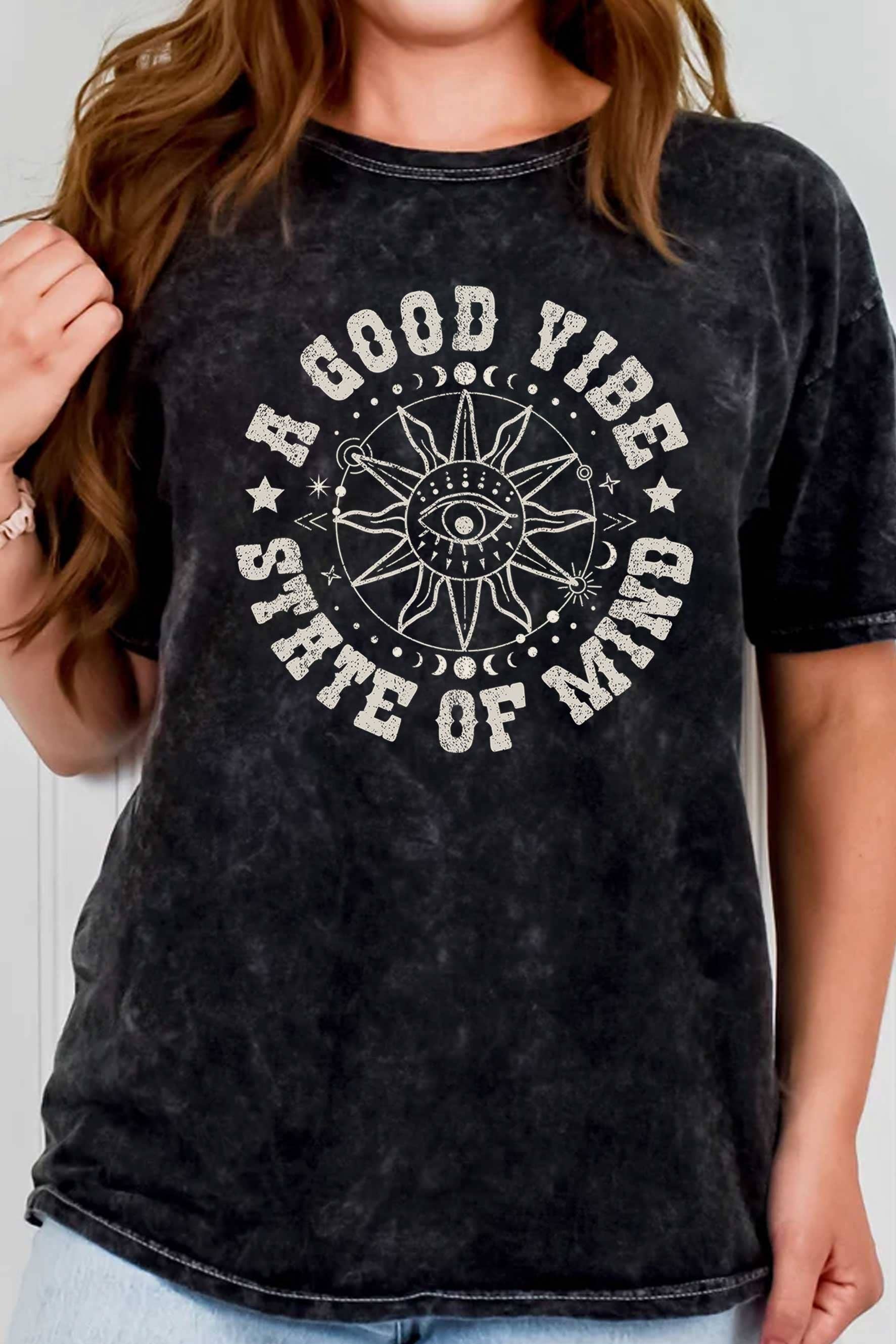 A Good Vibes Evil Eye Mineral Graphic - Adult & Kids T-Shirts, Sweatshirts & Hoodies apparel design preview 1