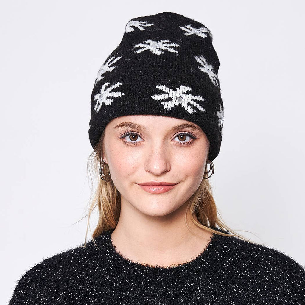Gem Floral Patterned Cuff Ribbed Beanie - Adult & Kids T-Shirts, Sweatshirts & Hoodies apparel design preview 1