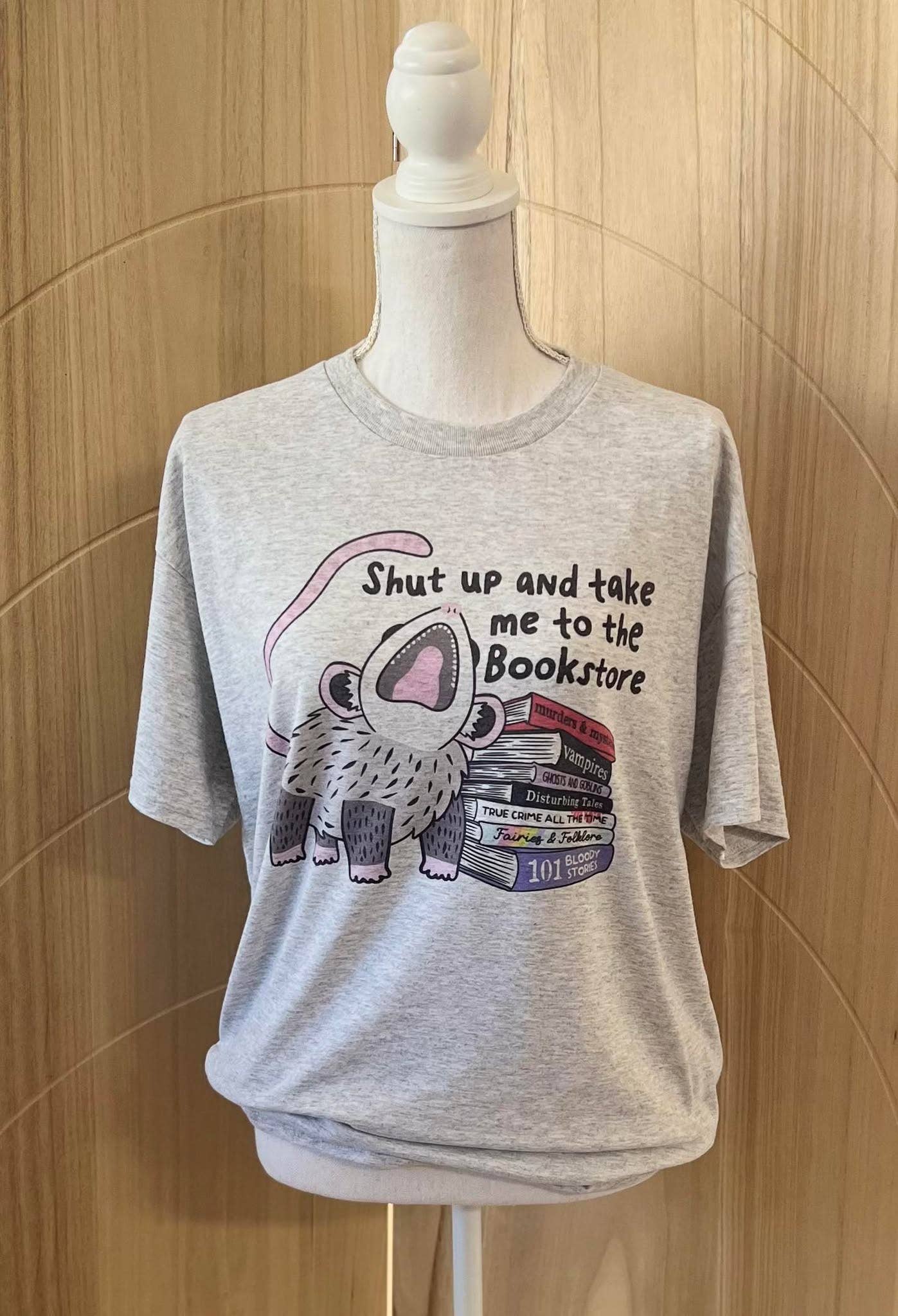 Shut Up and Take Me To the Bookstore On Ash Gray - Adult & Kids T-Shirts, Sweatshirts & Hoodies apparel design preview 1