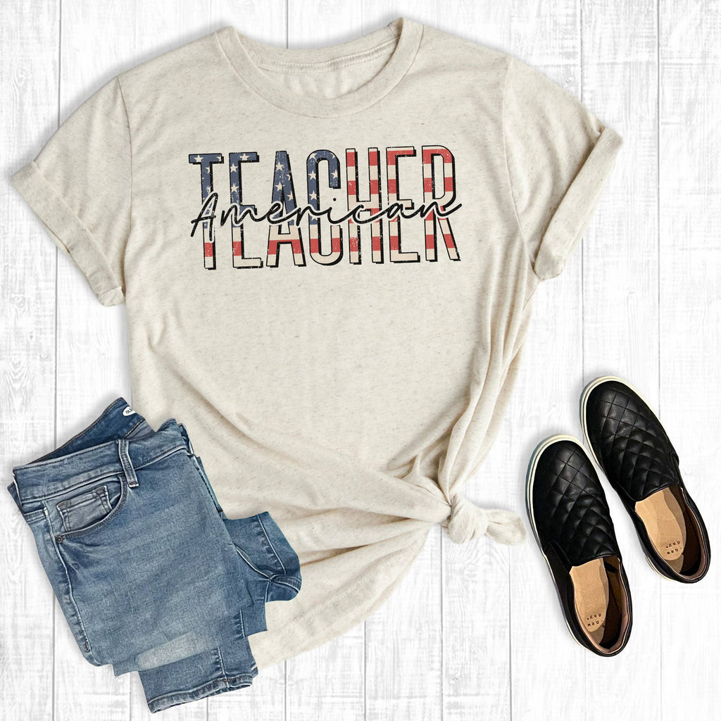 American Teacher - Adult & Kids T-Shirts, Sweatshirts & Hoodies apparel design preview 1