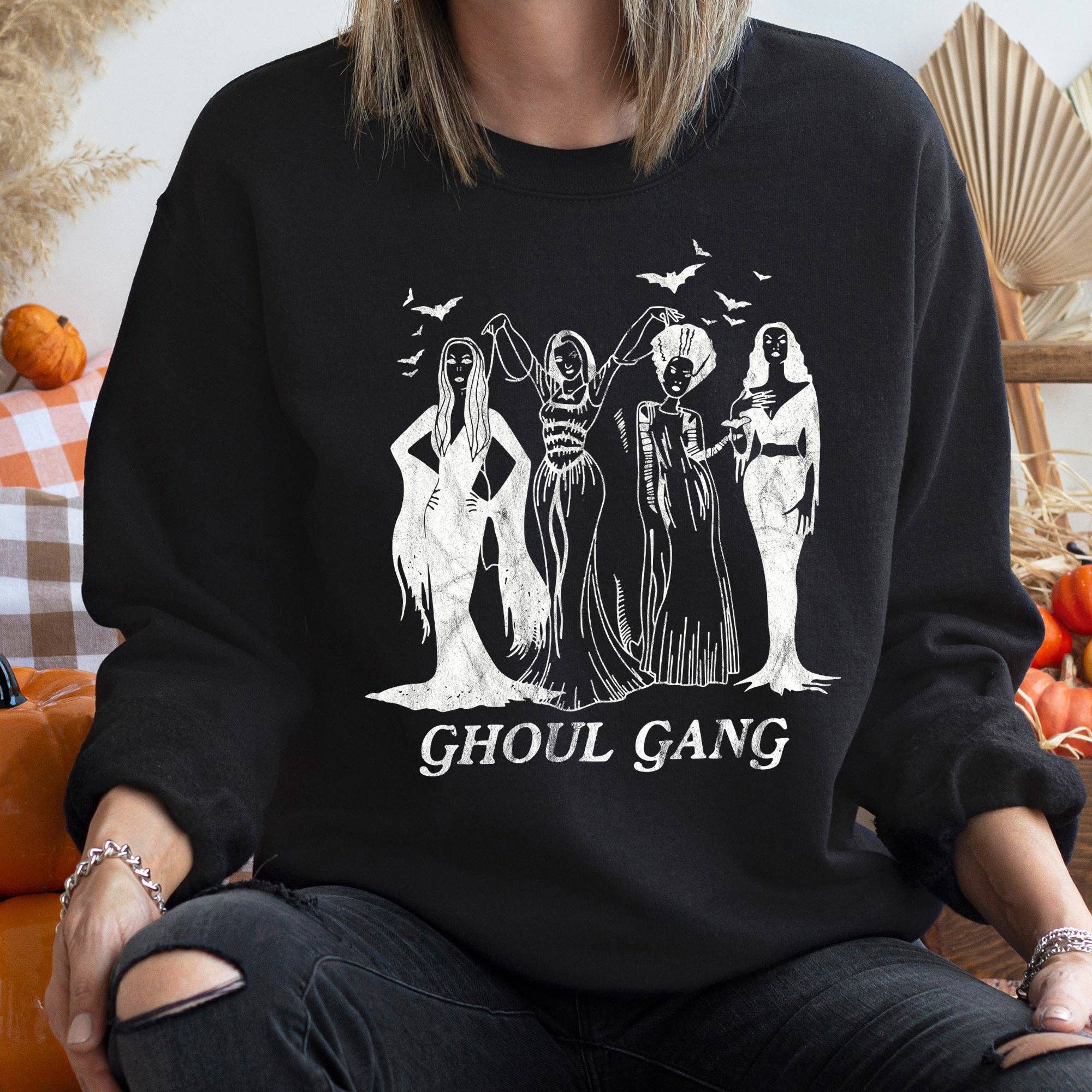 Ghoul Gang Vintage Halloween - Adult & Kids T-Shirts, Sweatshirts & Hoodies apparel design preview 1
